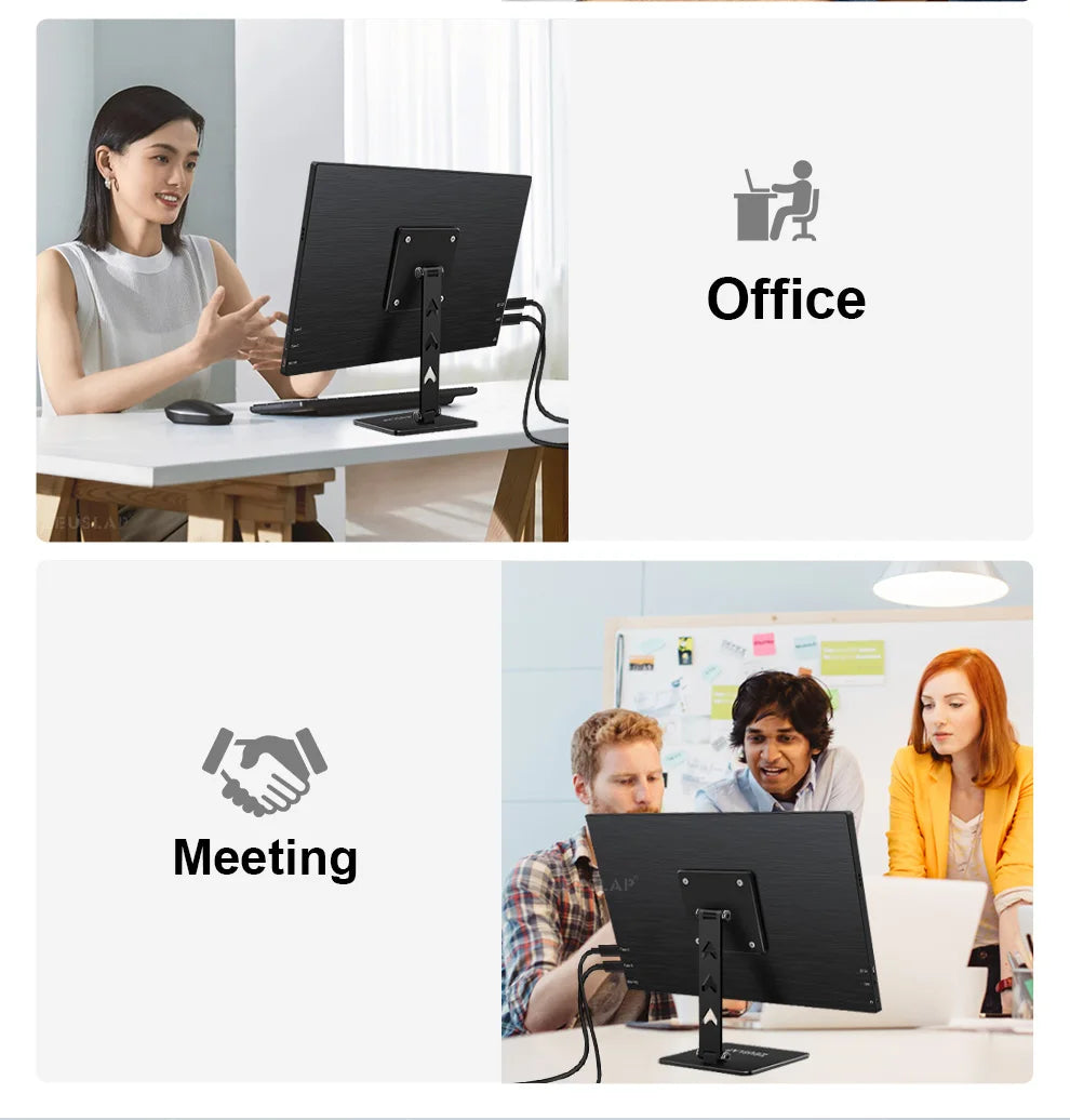 Rotating VESA Monitor Stand - Adjustable Portable Desk Mount Holder - 9