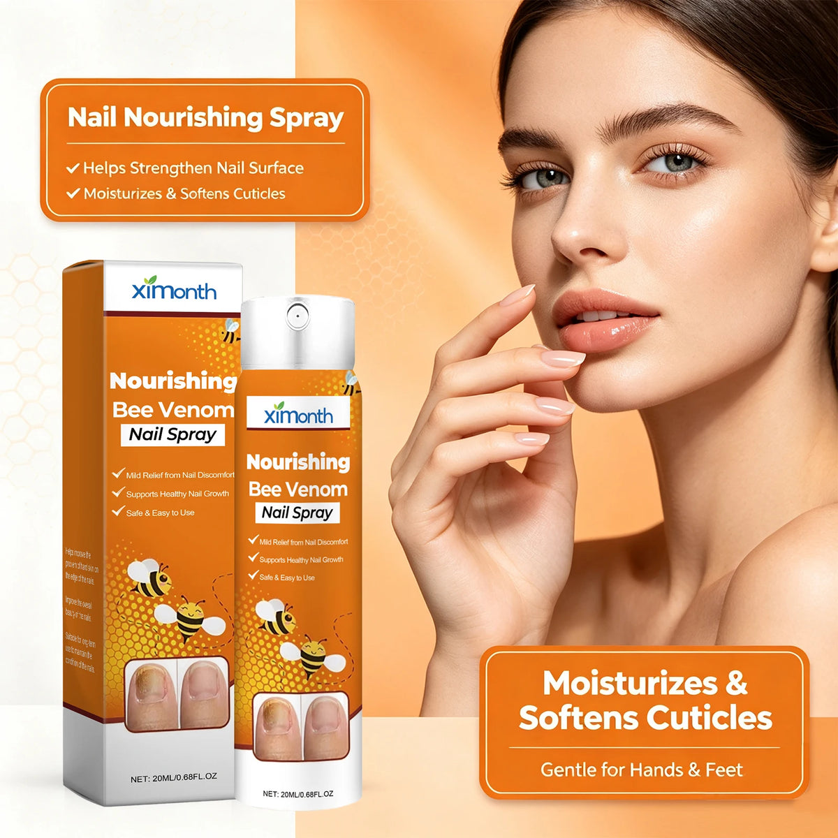 Bee Venom Nail Repair Spray - Nourishing Care for Weak & Brittle Nails
