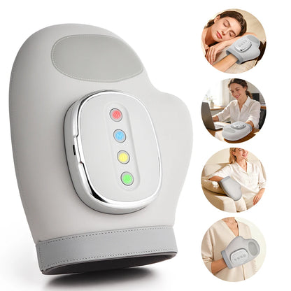 Electric Hand Massager with Heat & Air Compression - Cordless Finger Relief