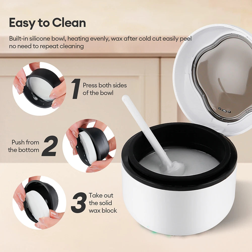 Mini Wax Heater & Nose Ear Hair Removal Kit