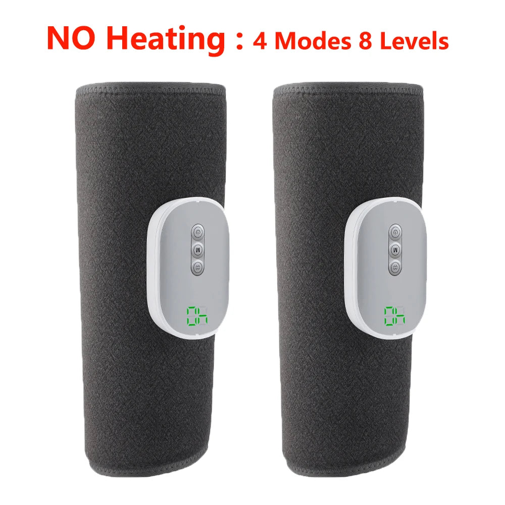 Wireless Air Compression Calf Massager with Heat Therapy for Leg Muscle Relaxation