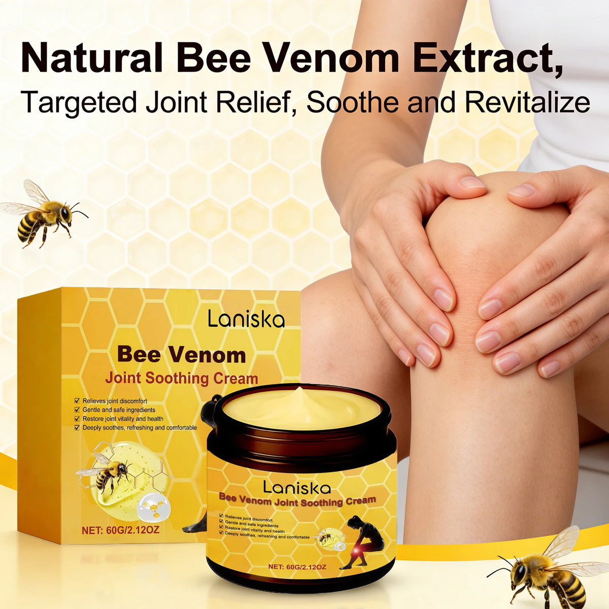 Bee Venom Joint Soothing Cream - Deep Tissue Relief & Muscle Recovery Massage Balm