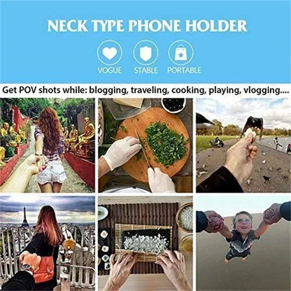 Hands-Free Neck Phone Mount for First-Person POV Video Recording