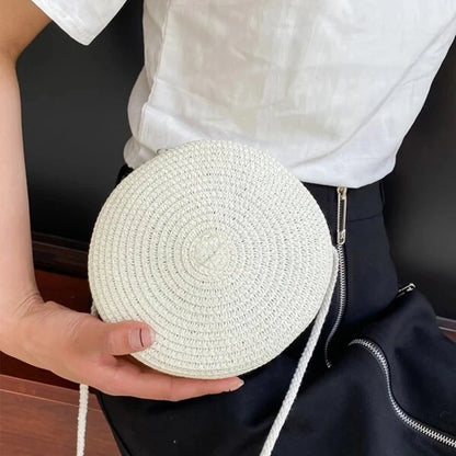 Luxury Round Straw Crossbody