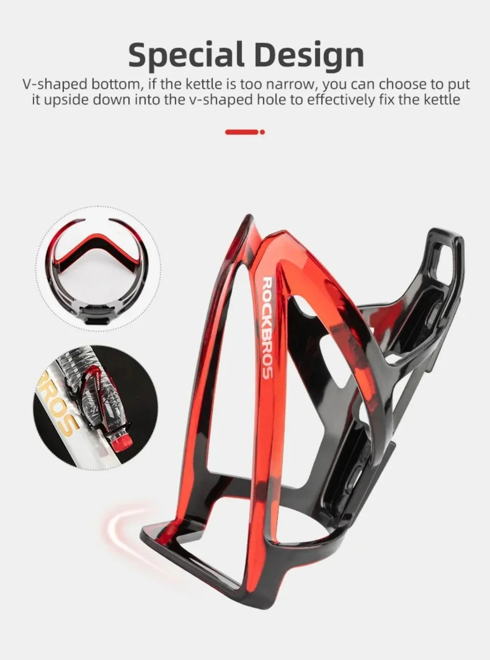 ROCKBROS 750ml Cycling Water Bottle and Cage Set – Lightweight & Durable - 21