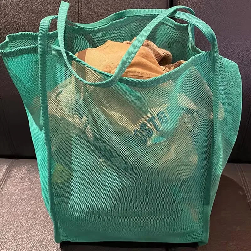 Luxury Canvas Mesh Beach Tote