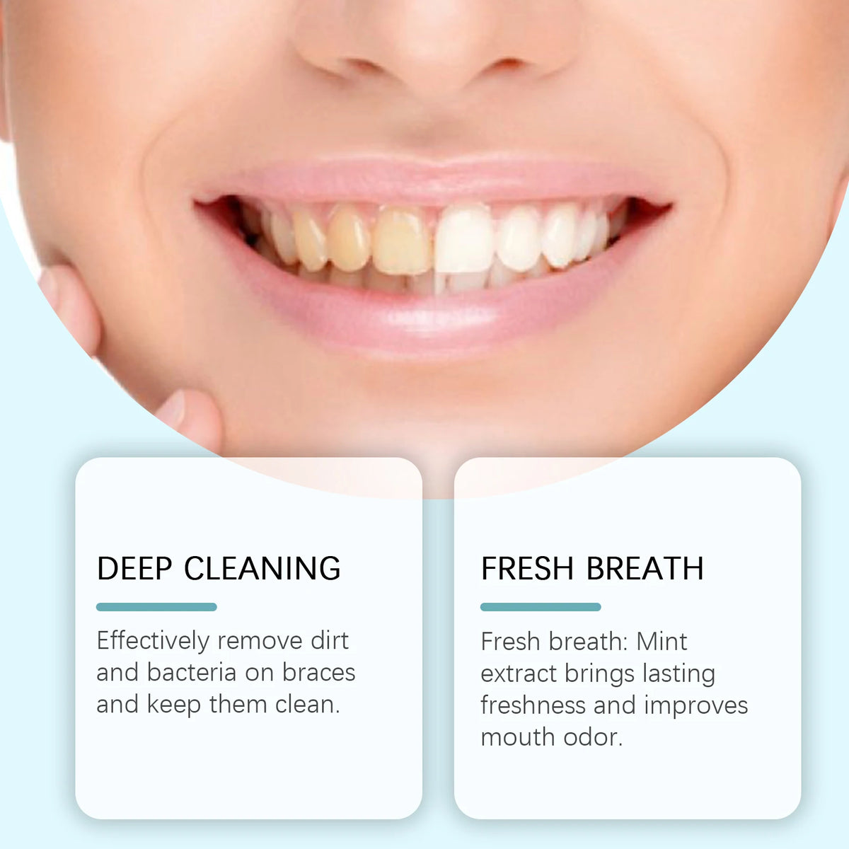 Aligner and Retainer Cleaning Foam Mousse with Whitening Effect