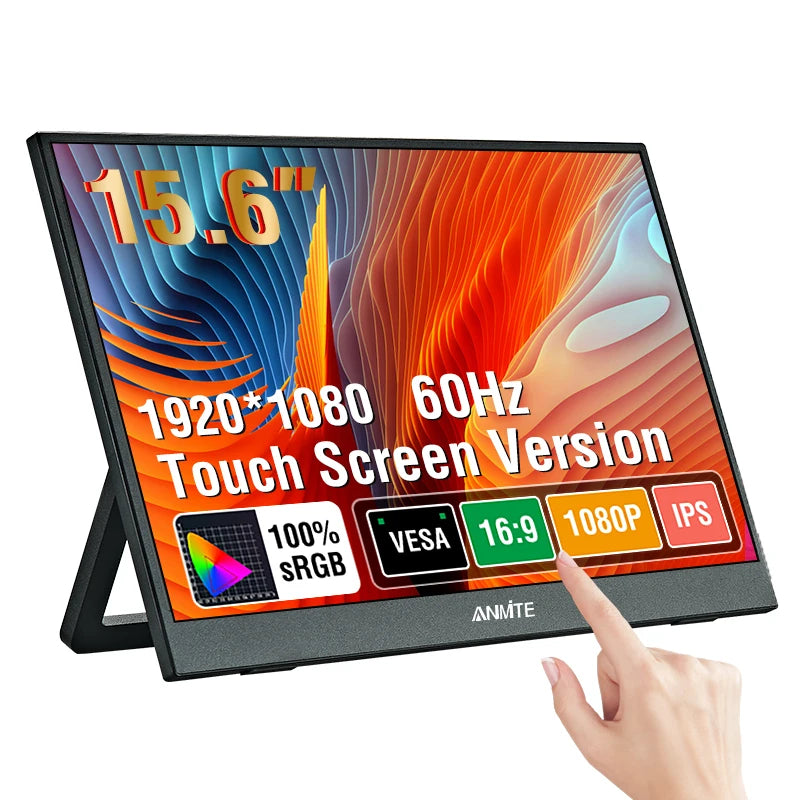 15.6" Portable IPS Monitor 1080P HDR - Touch & Non-Touch Options