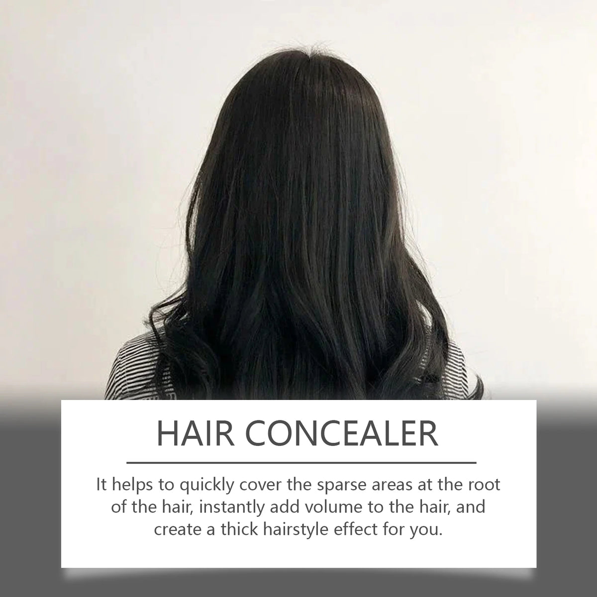 Instant Hairline & Root Concealer – Natural Gray Hair Coverage & Volume Filler