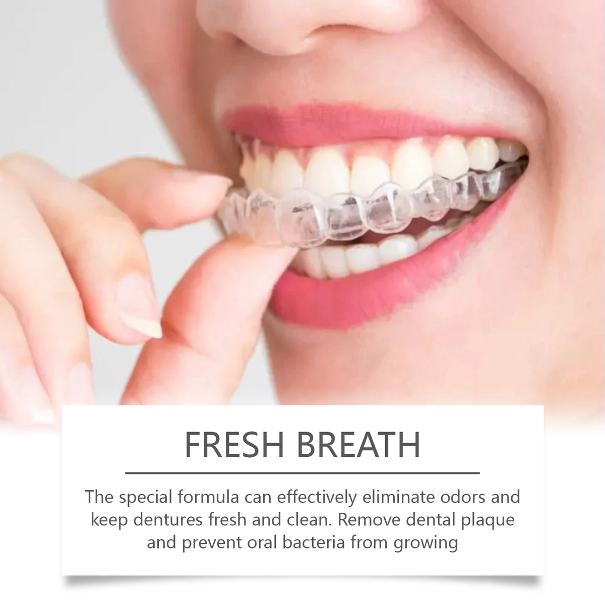 Denture Cleaning Effervescent Tablets - Antibacterial Retainer & Aligners Cleaner
