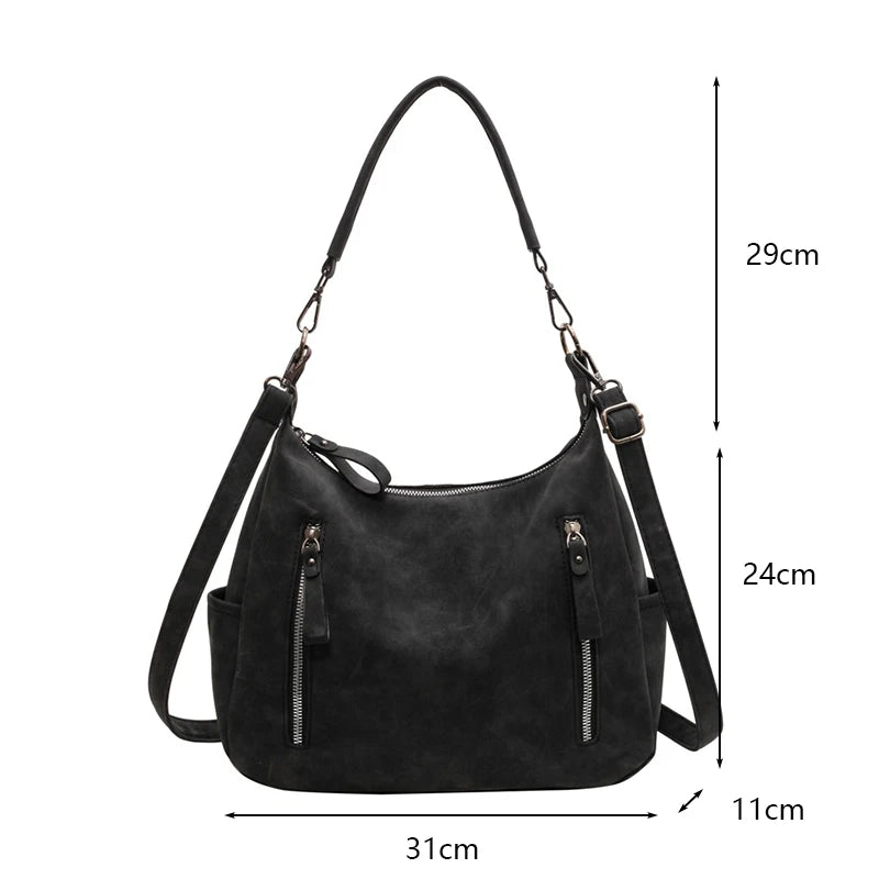 Luxury Retro Matte Shoulder Bag