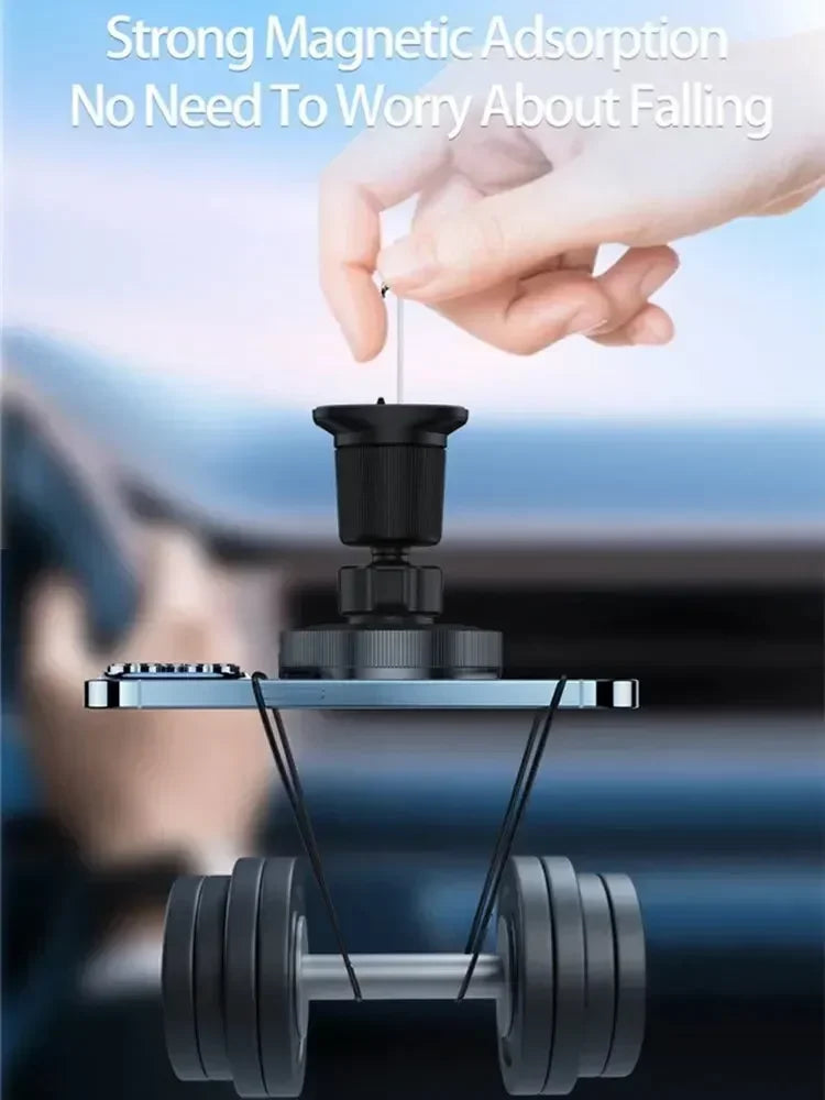 Magnetic Wireless Car Charger with Cooling Fan - 15W Fast Phone Mount - 2