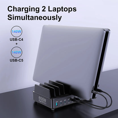 600W 10-Port GaN Desktop Charging Station - Fast PD 3.1 USB-C Charger