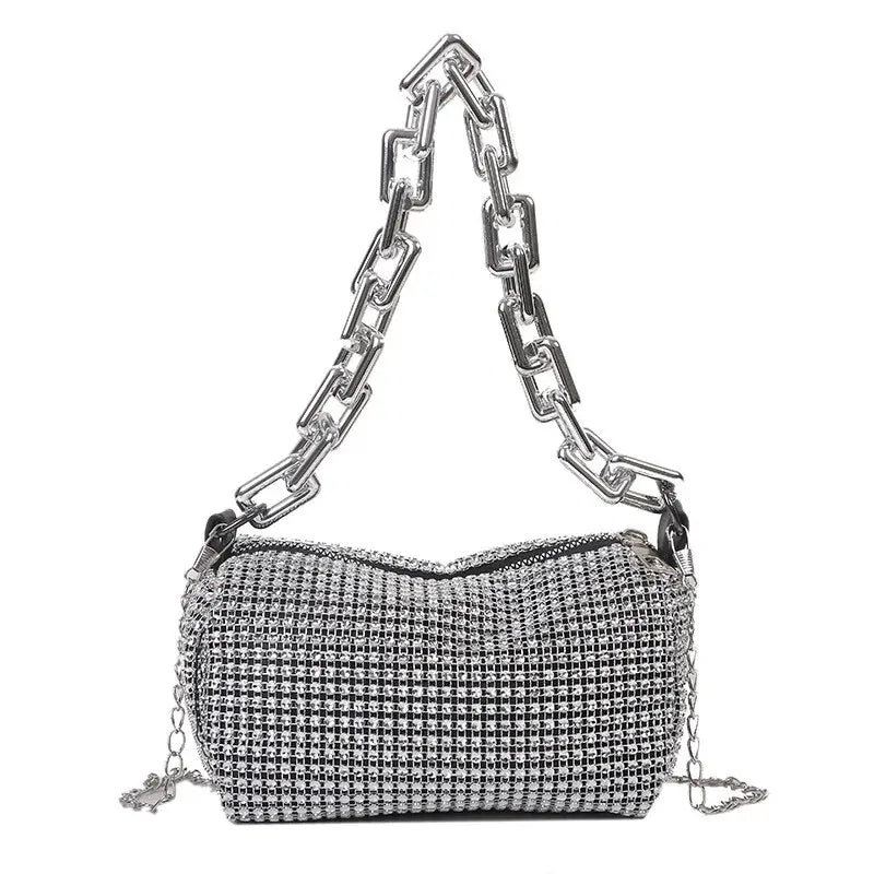 Luxury Rhinestone Bucket Bag