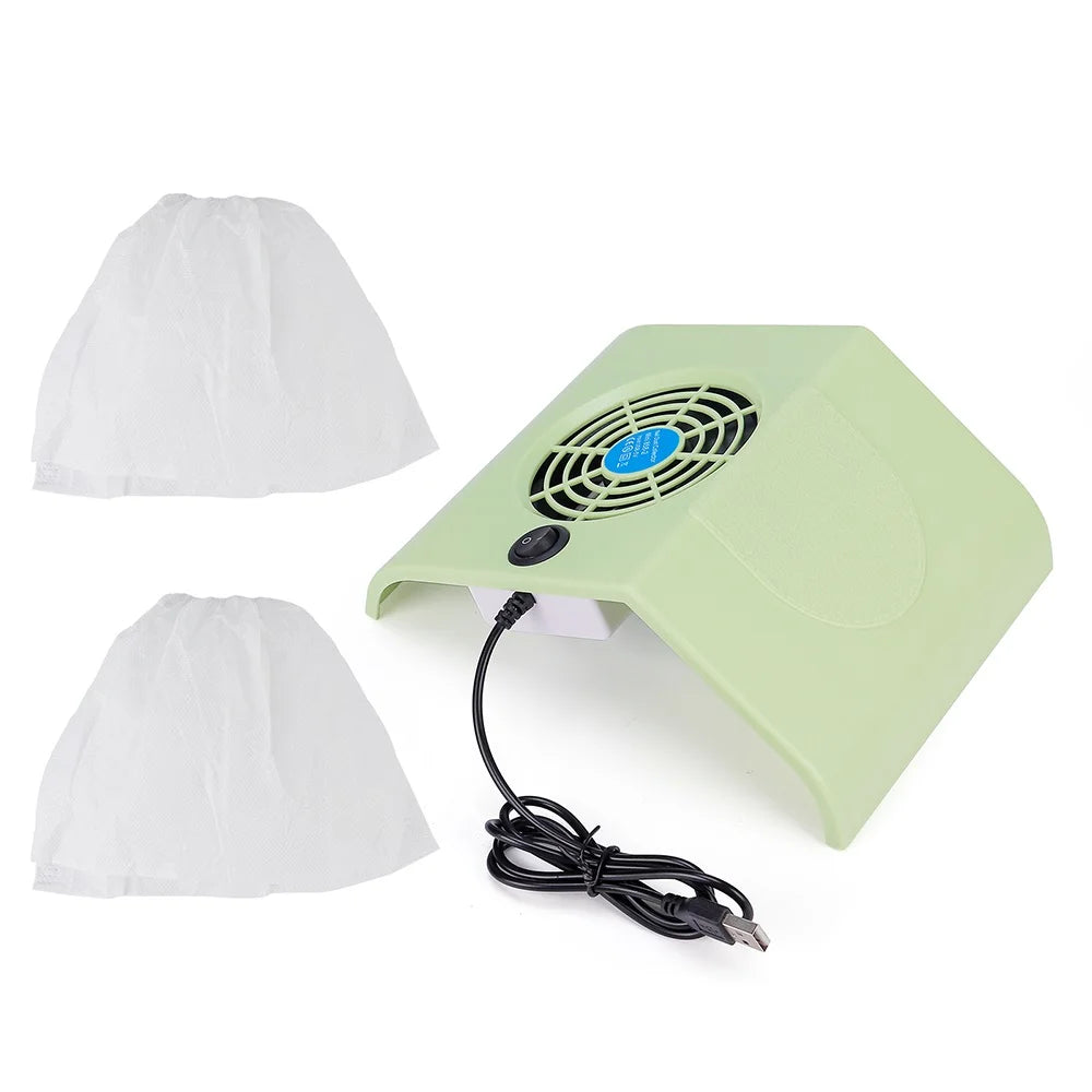 Portable USB Nail Dust Collector 24W Manicure Vacuum Extractor - 24
