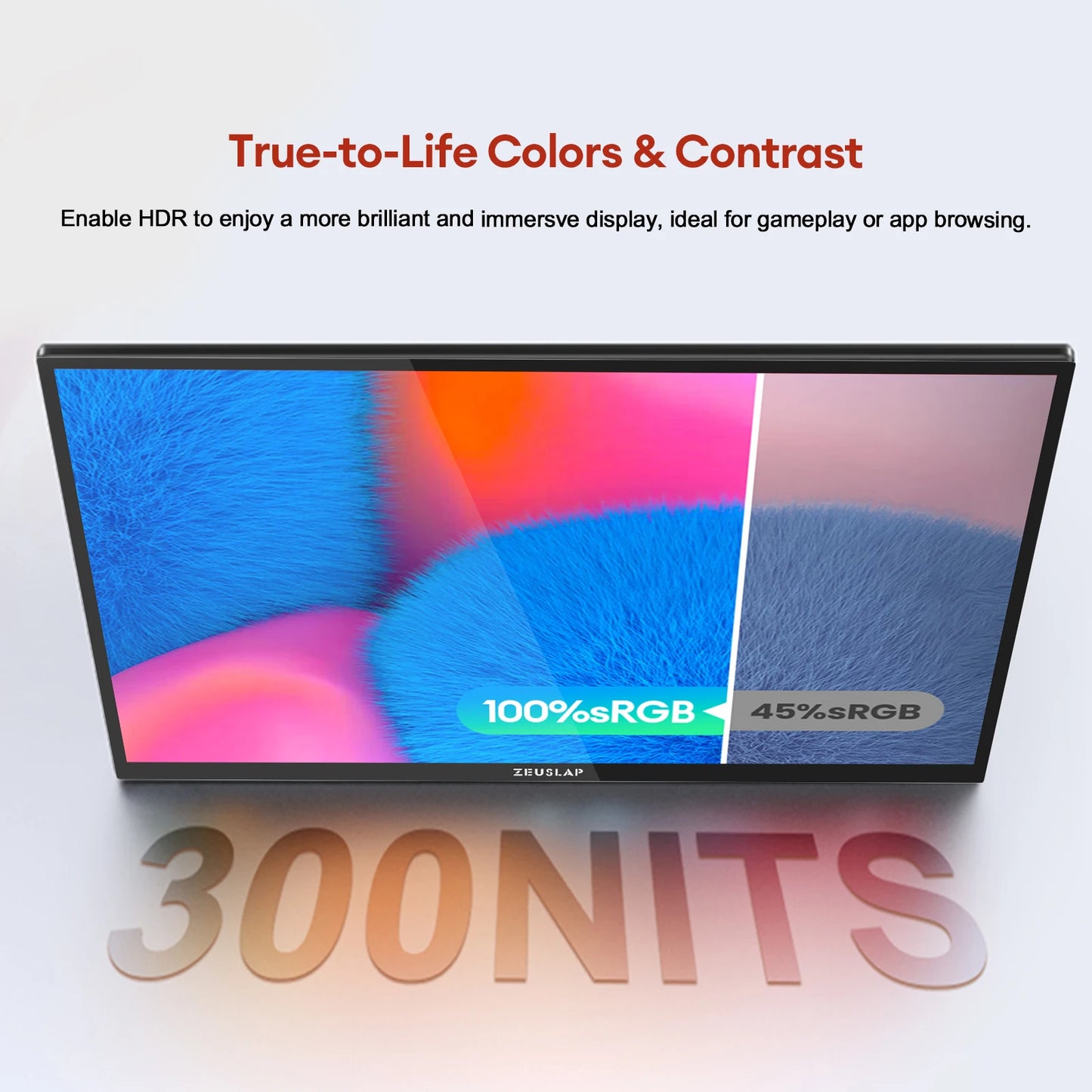 18.5" Touchscreen Portable Monitor 1080P IPS HDR Ultra-Slim Display