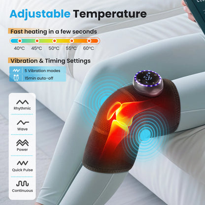 3-in-1 Heated Knee Shoulder Elbow Massager with Vibration