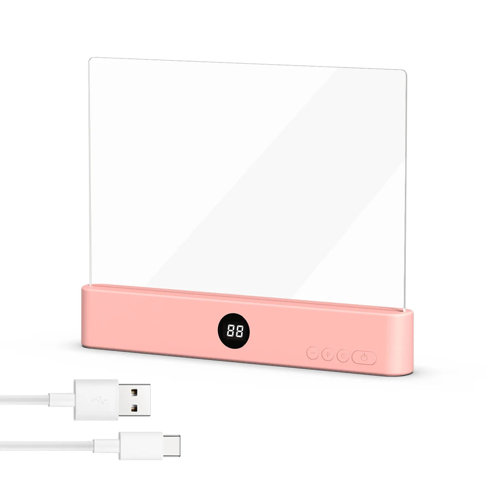 Flat Panel LED Book Reading Light - Rechargeable Eye-Caring Night Light with Timer - 17