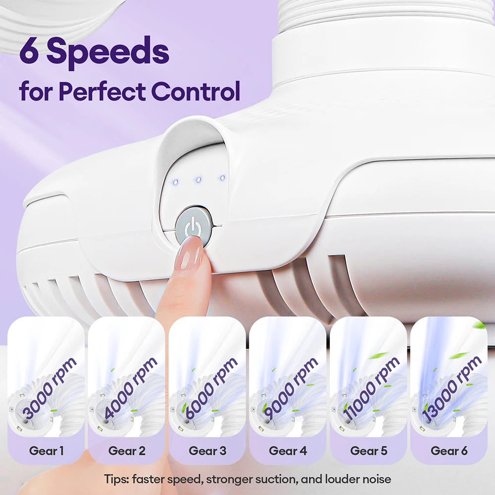 2-in-1 Brushless Nail Dust... Nail Dust Collector Vacuum with LED Tube - 27