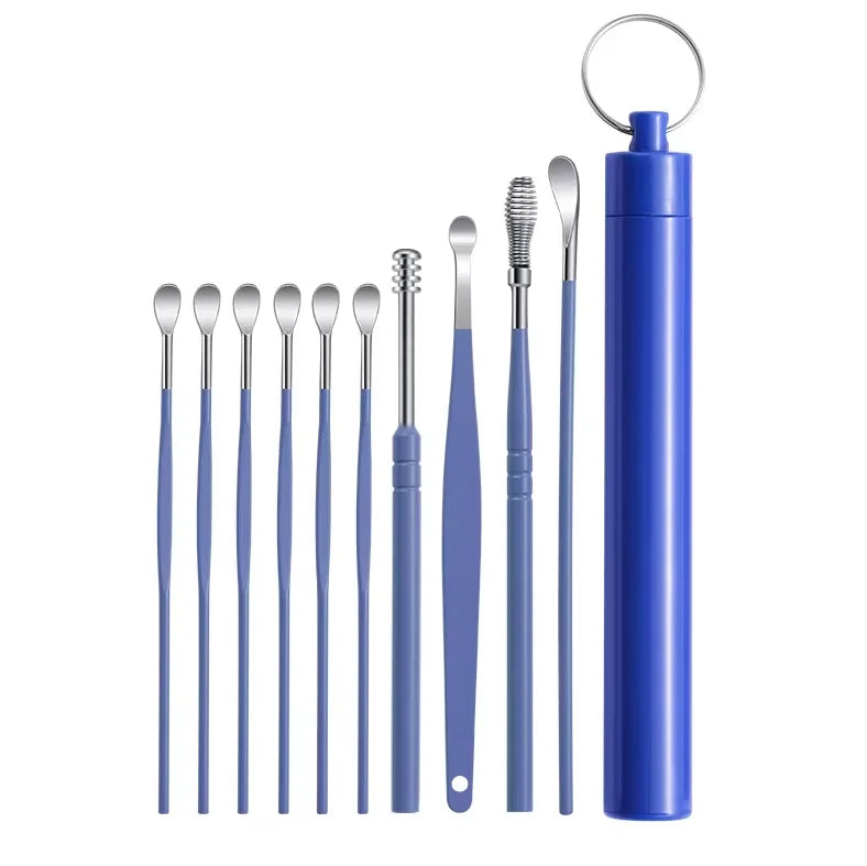 Professional Stainless Steel Ear Wax Removal Kit & Cleaning Tool Set