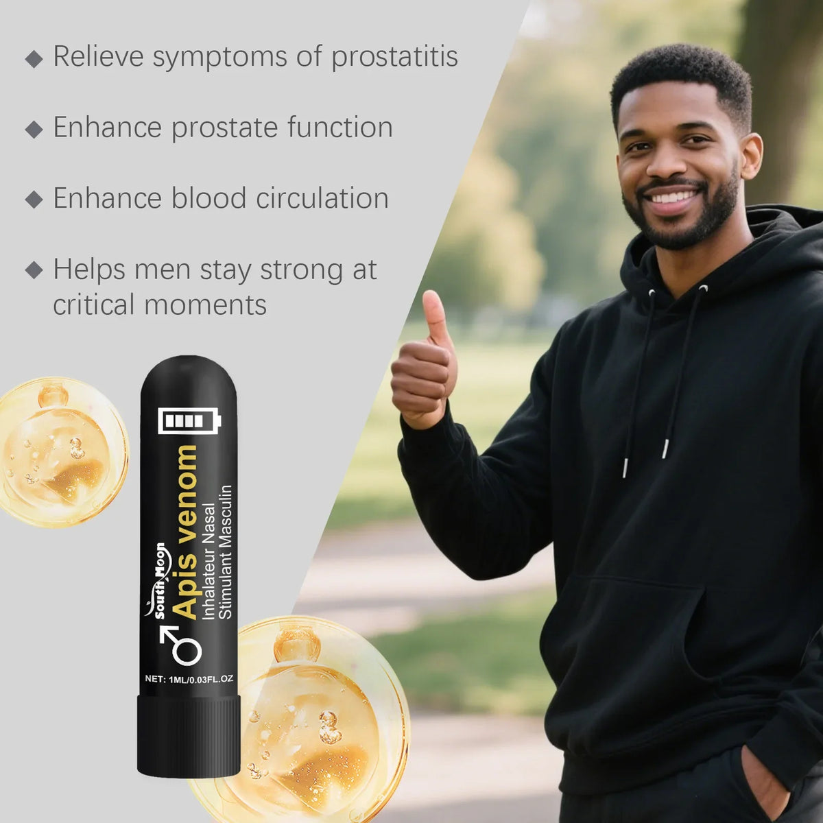 Men's Refreshing Nasal Inhaler Stick for Daily Vitality and Energy Boost