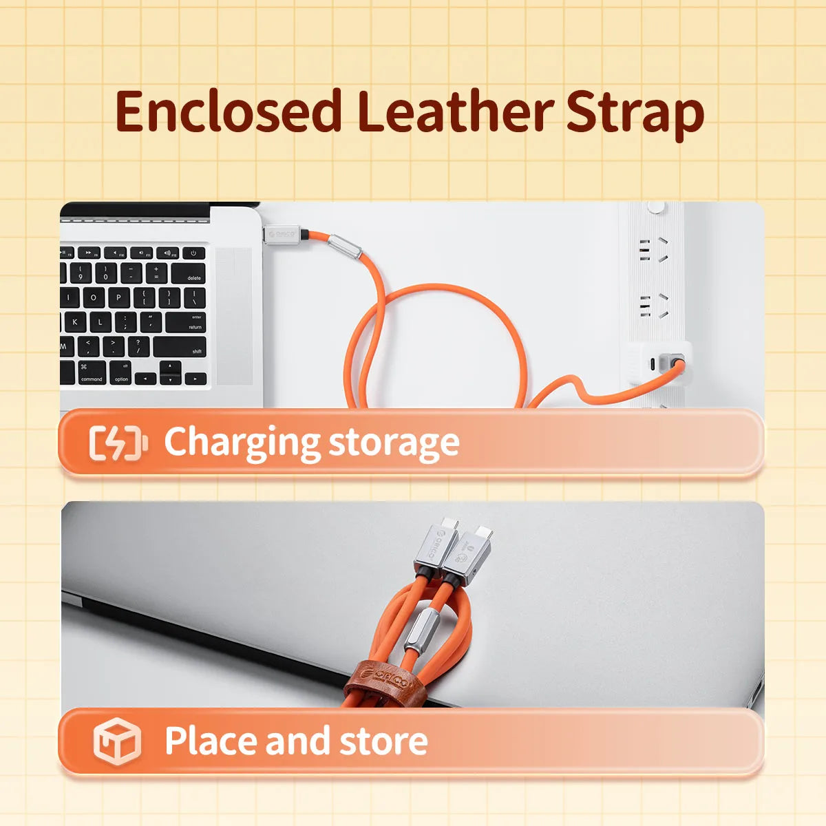 ORICO 240W USB4 Cable: 40Gbps Fast Data Transfer & 8K Video Display - 22