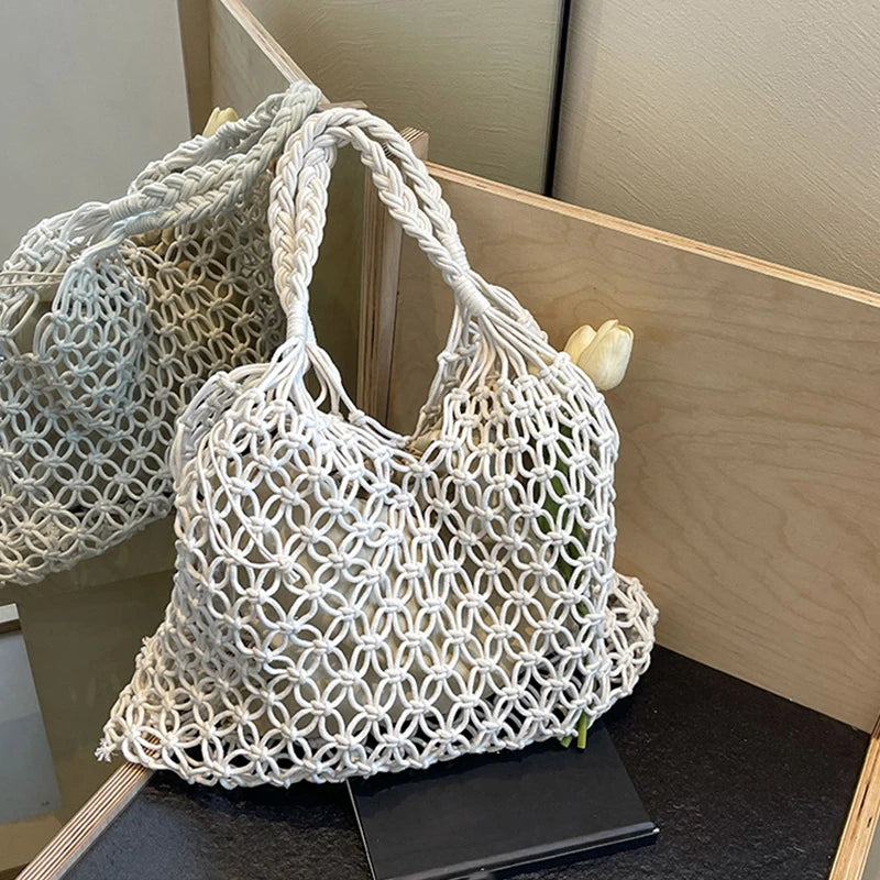 Luxury Boho Knitted Beach Tote