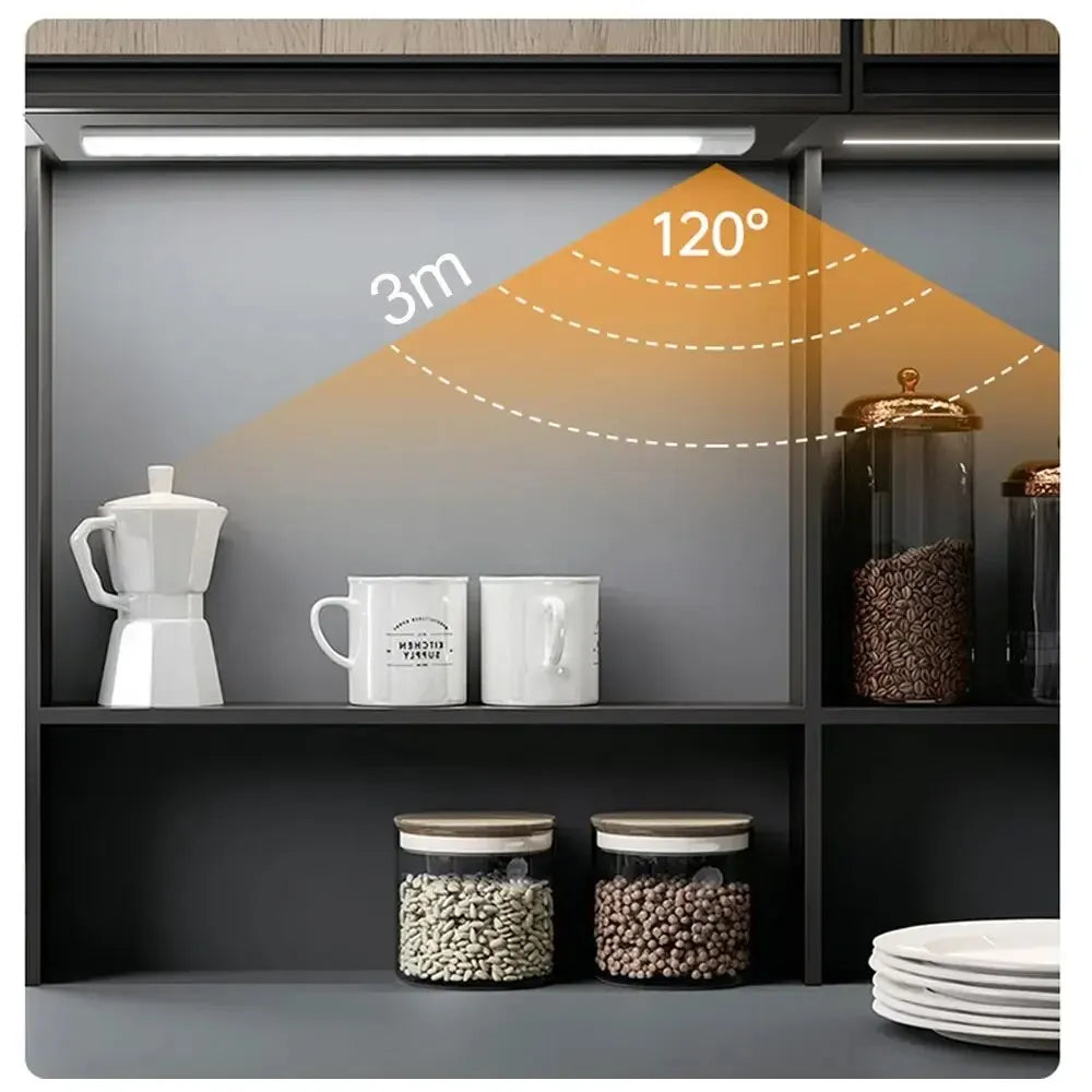 Ultra-Thin Wireless Motion Sensor LED Cabinet Lights - Rechargeable USB Closet Light - 2