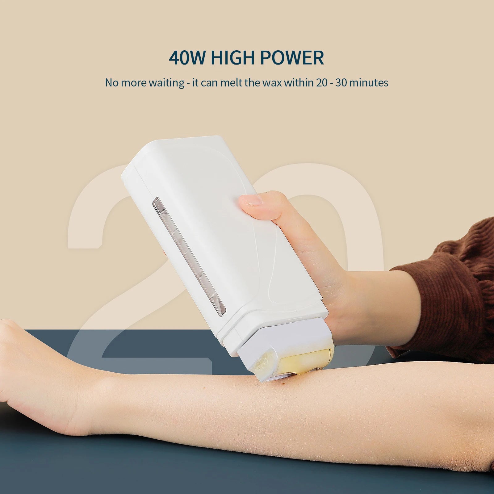 Electric Roll-On Wax Heater - Portable Hair Removal Warmer - 2