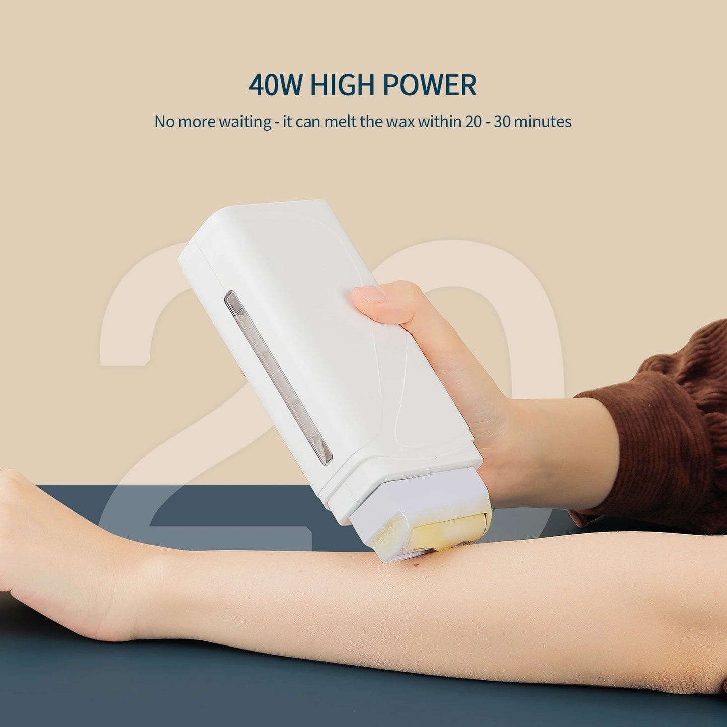 Electric Roll-On Wax Heater - Portable Hair Removal Warmer