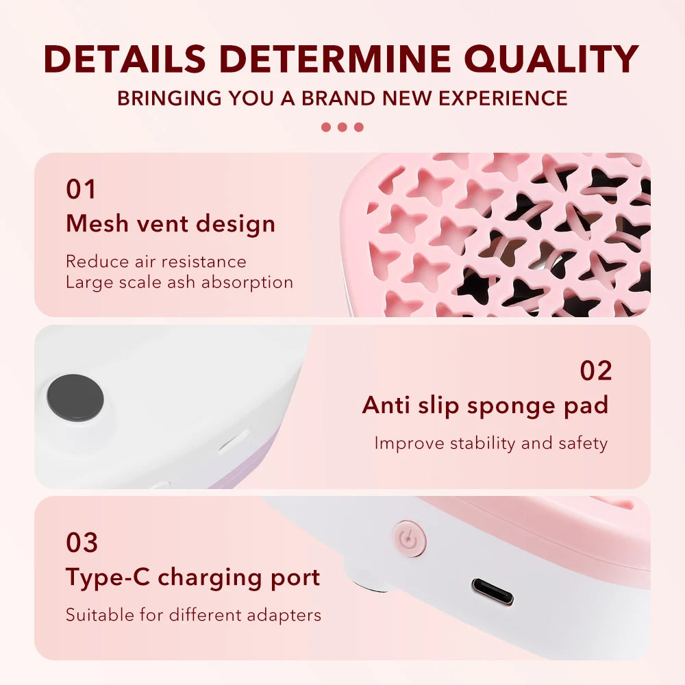 High-Power Portable Nail Dust Collector Vacuum for Professional Manicure - 16