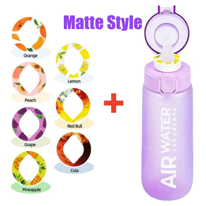 Aroma Water Bottle with 7 Fruit Pods – 750ml Scented Fitness Water Cup