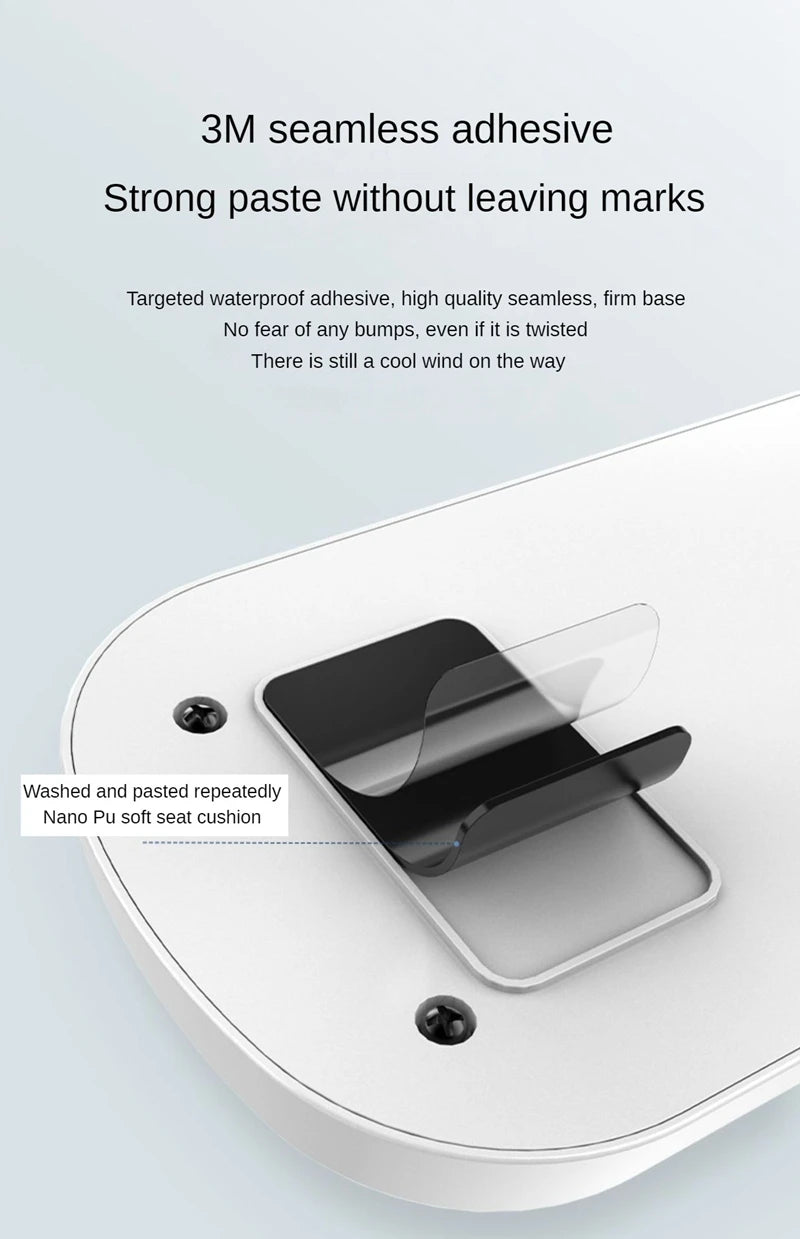 Dual Head USB Car Fan - 3-Speed 360° Adjustable Dashboard Fan