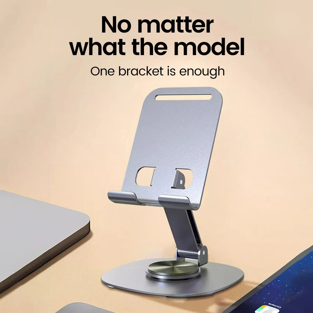 360° Rotating Foldable Phone & Tablet Desktop Stand – Adjustable Holder - 6