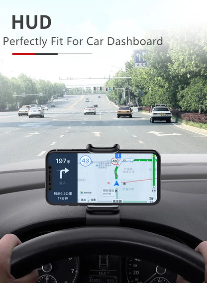 Universal Car Phone Holder Clip Dashboard Mount Stand for GPS Navigation