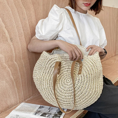 Luxury Woven Summer Straw Tote