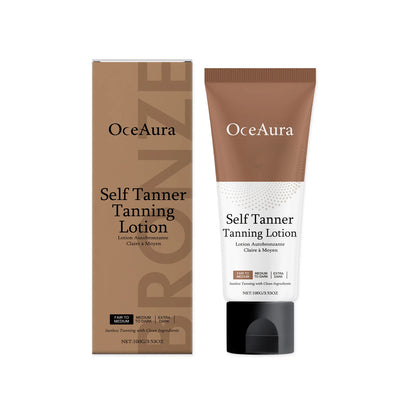 Natural Bronze Gradual Self Tanning Lotion for Face and Body Sunless Tan