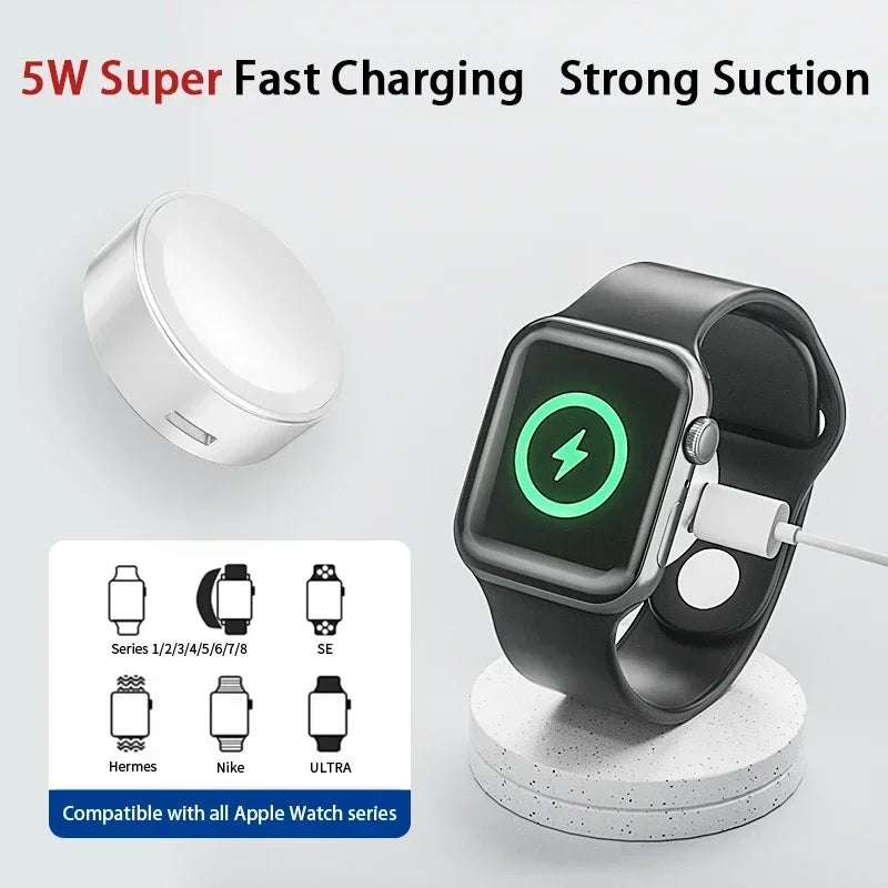Portable Magnetic Wireless Charger for Apple Watch Series 1-10 & Ultra - 2