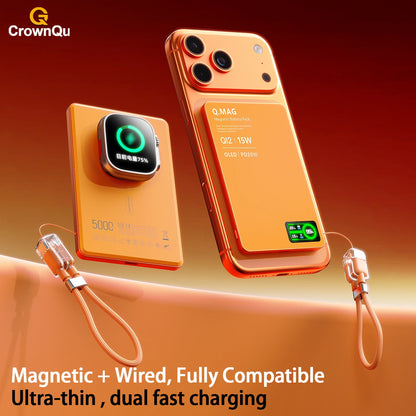 Magnetic 3-in-1 Wireless Power Bank 10000mAh Fast Charging for iPhone