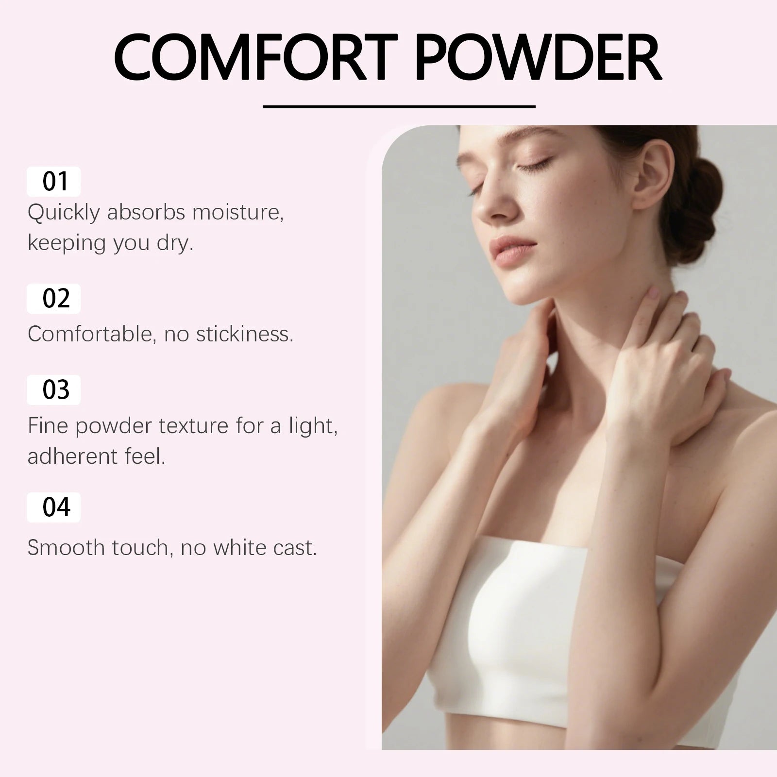 OceAura All-Over Body Cooling Powder - Sweat Absorbing & Anti-Chafing Formula - 12