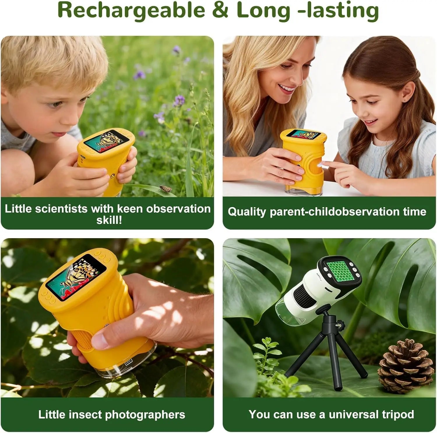 Portable Handheld Digital Microscope for Kids with HD IPS Screen - 5