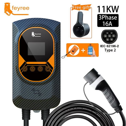 Smart EV Wallbox Charger - Adjustable 32A WiFi Electric Vehicle Station