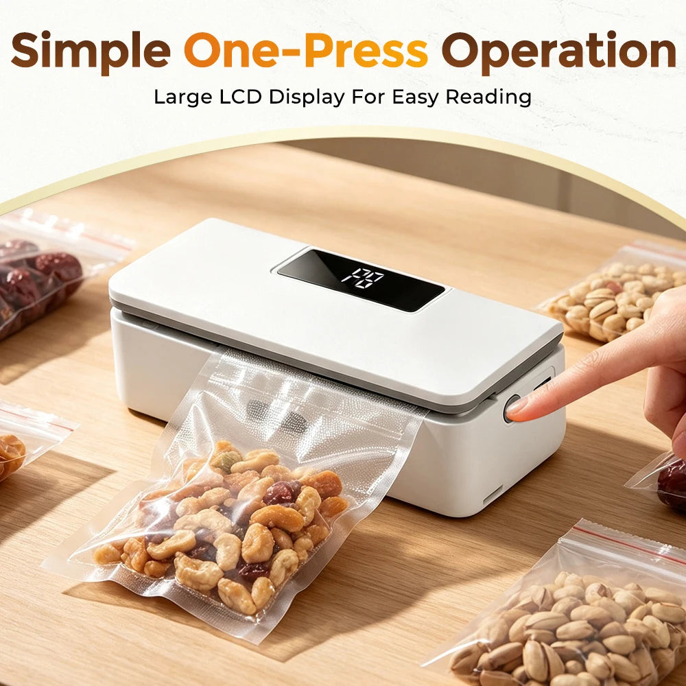 Portable Rechargeable Mini Bag Sealer with Built-in Cutter and 8 Heat Levels - 12