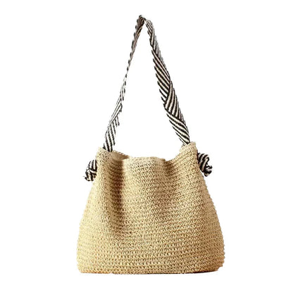 Luxury Woven Straw Beach Tote