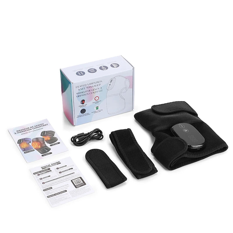 3-in-1 Heated Knee Massager with Vibration & Cordless Heating Therapy