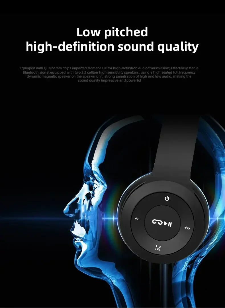 P47 Wireless Bluetooth 5.0 Foldable Stereo Gaming Headset