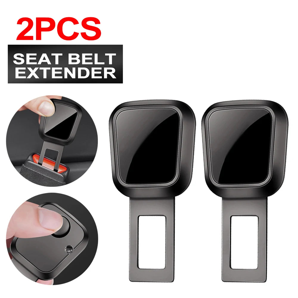 Universal Car Seat Belt Extender - Durable Safety Buckle Clip 2-Pack
