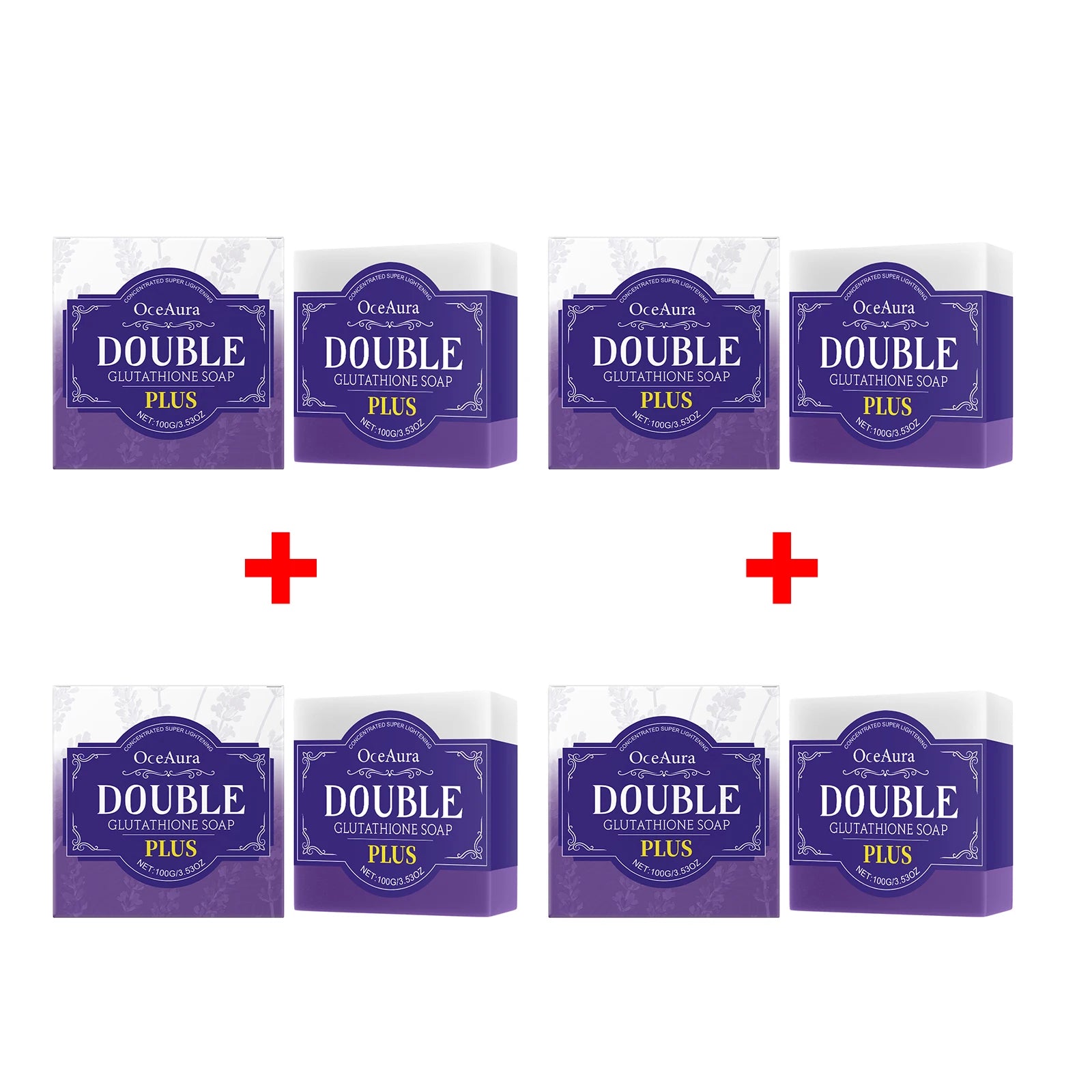 Lavender Double Glutathione Whitening Soap Bar for Deep Cleansing & Skin Brightening - 14