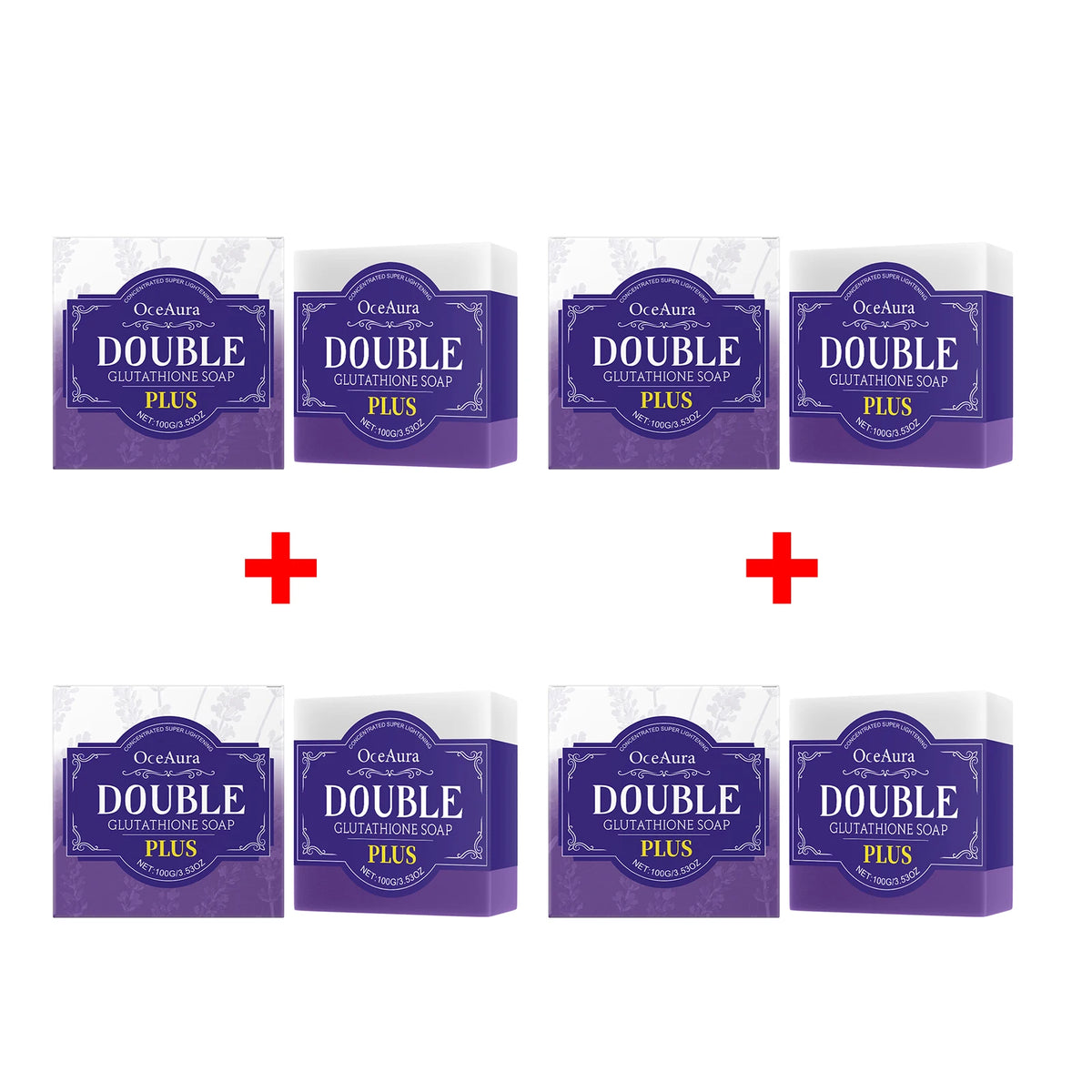 Lavender Double Glutathione Whitening Soap Bar for Deep Cleansing & Skin Brightening
