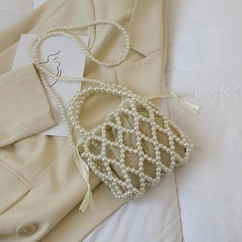 Luxury Retro Beaded Bucket Bag